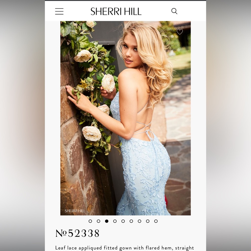 Sherri Hill LIGHT BLUE 52338 prom dress